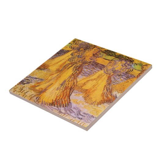 Weizenblätter von Vincent van Gogh Fliese (Seite)