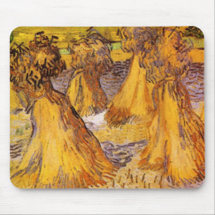 Weizenblätter von Vincent van Gogh Mousepad