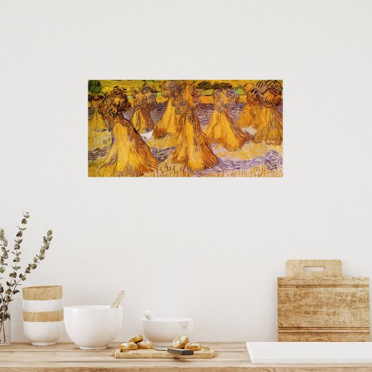 Weizenblätter von Vincent van Gogh Poster (Küche)