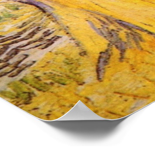 Weizenblätter von Vincent van Gogh Poster (Ecke)
