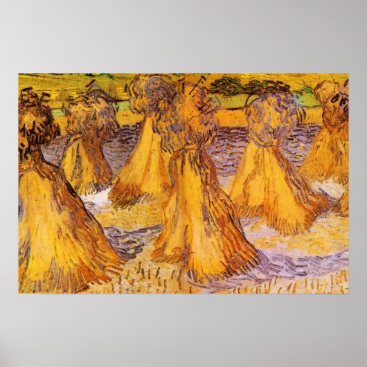 Weizenblätter von Vincent van Gogh Poster (Vorne)