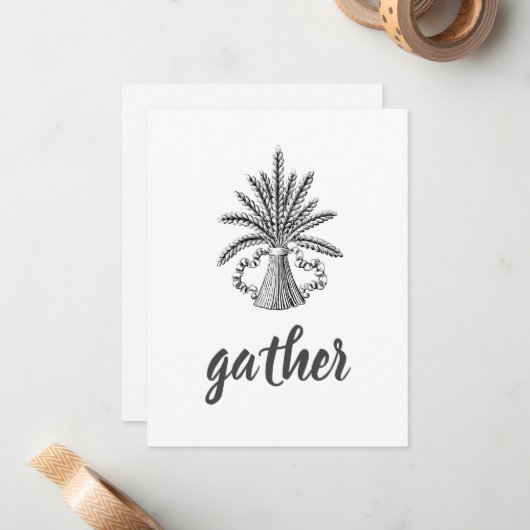 Weizenbündel Mitteilungskarte (Vorderseite/Rückseite Beispiel)