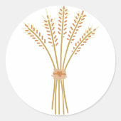 Weizenbündel Runder Aufkleber (Vorderseite)