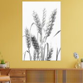 Weizenernte: B&W Rustikales Portrait Leinwanddruck (Insitu (Wohnzimmer))