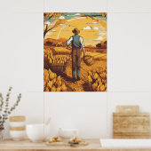 Weizenernte Saison Poster (Küche)