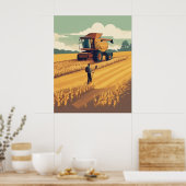 Weizenernte Saison Poster (Küche)