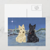 Weizenfarbene Black Scotties Weihnachten (Vorne/Hinten)