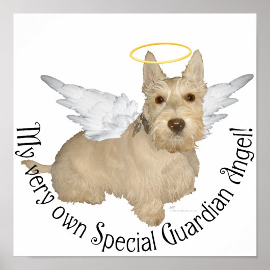 Weizenfarbene Scottish-Terrier-Engel Poster (Vorne)