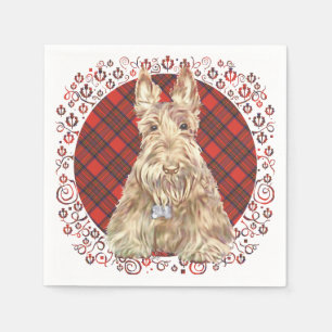 Weizenfarbener Scottie-Tartan Serviette