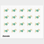 Weizenfarbener Scottish-Terrier-Pullover Quadratischer Aufkleber (Blatt)