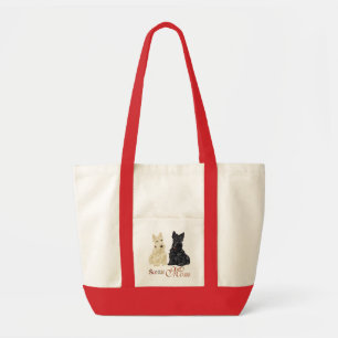Weizenfarbener und schwarzer Scottish Terrier zum Tragetasche