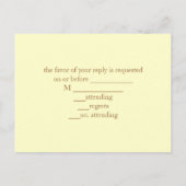 Weizenfarm Western Cowboy Hochzeitsreaktion UAWG Einladungspostkarte (Rückseite)