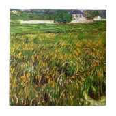 Weizenfeld bei Auvers von Vincent van Gogh Fliese (Vorderseite)