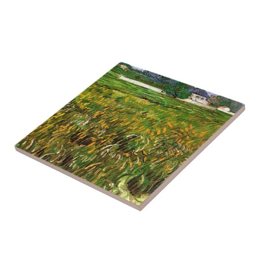Weizenfeld bei Auvers von Vincent van Gogh Fliese (Seite)