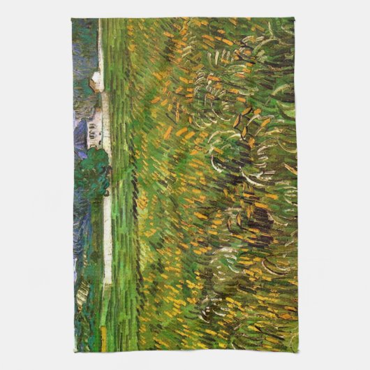 Weizenfeld bei Auvers von Vincent van Gogh Geschirrtuch (Vertikal)