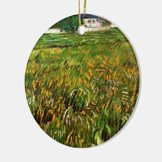 Weizenfeld bei Auvers von Vincent van Gogh Keramikornament (Links)