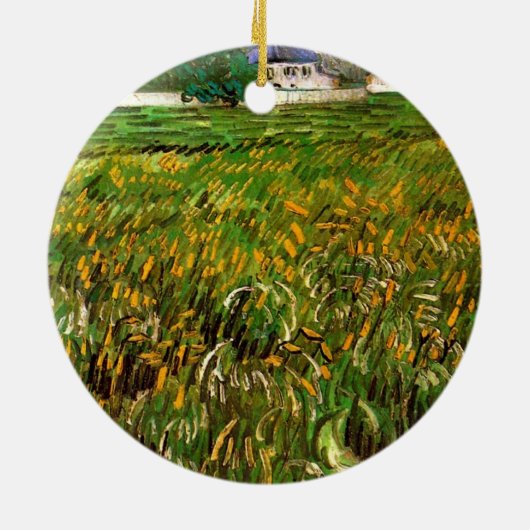Weizenfeld bei Auvers von Vincent van Gogh Keramikornament (Hinten)