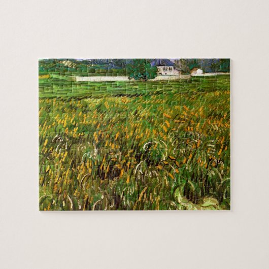 Weizenfeld bei Auvers von Vincent van Gogh Puzzle (Horizontal)
