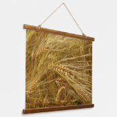 Weizenfeld. Es ist ernte Zeit! Wandteppich Mit Holzrahmen (Gewinkelt)
