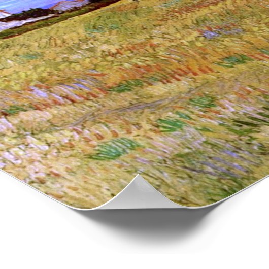 Weizenfeld (F564) Van Gogh Fine Art Poster (Ecke)