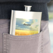 Weizenfeld im Sommer Flachmann (Beispiel)