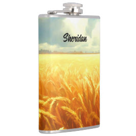 Weizenfeld im Sommer Flachmann