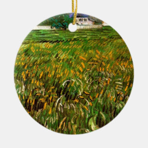 Weizenfeld in Auvers von Vincent van Gogh Keramikornament