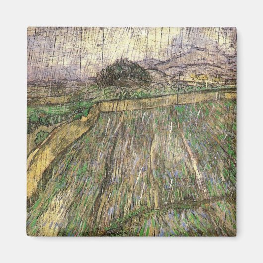 Weizenfeld in Regen (F650) Van Gogh Fine Art Magnet (Vorne)