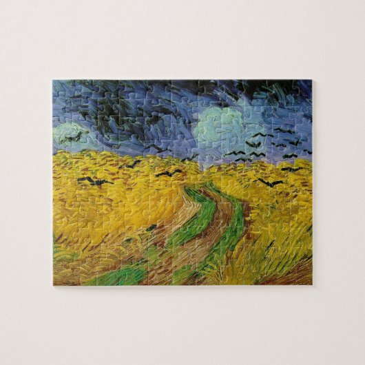 Weizenfeld Krähen Van Gogh Malerei Kunst Vintage Puzzle (Horizontal)