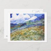 Weizenfeld mit Bergen im Hintergrund Postkarte (Vorne/Hinten)