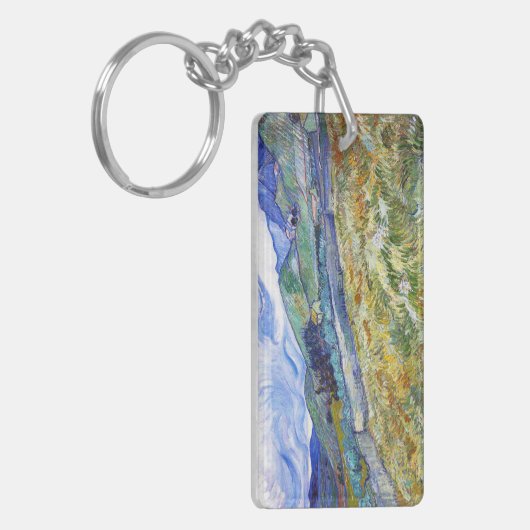 Weizenfeld mit Bergen im Hintergrund Schlüsselanhänger (Vorderseite links)