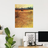 Weizenfeld mit Blick auf Arles von van Gogh Poster (Heimbüro)