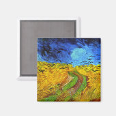 Weizenfeld mit Crows Van Gogh Fine Art Magnet (Vorderseite/Rückseite)