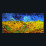 Weizenfeld mit Crows Van Gogh Fine Art Poster<br><div class="desc">Radfeld mit Krähen, Vincent van Gogh, Auvers-sur-Oise, Juli 1890. Öl auf Leinwand, 50, 5 x 103 cm. Amsterdam, Van Gogh Museum. F 779, JH 2117 Vincent Willem van Gogh (30 März 1853 - 29 Juli 1890) war ein niederländischer Post-Impressionist Künstler. Einige seiner Gemälde gehören heute zu den bekanntesten, populärsten und...</div>
