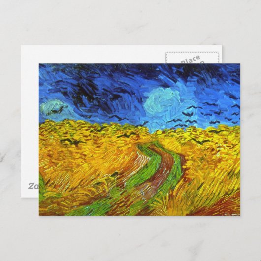 Weizenfeld mit Crows Van Gogh Fine Art Postkarte (Vorne/Hinten)