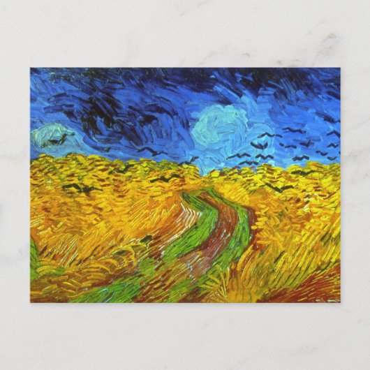 Weizenfeld mit Crows Van Gogh Fine Art Postkarte (Vorderseite)