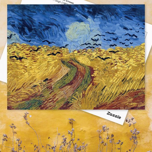 Weizenfeld mit Crows Vincent van Gogh Postcard Postkarte