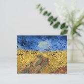 Weizenfeld mit Crows Vincent van Gogh Postcard Postkarte (Stehend Vorderseite)