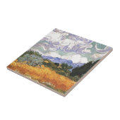 Weizenfeld mit Cypress von Van Gogh. Fliese (Seite)