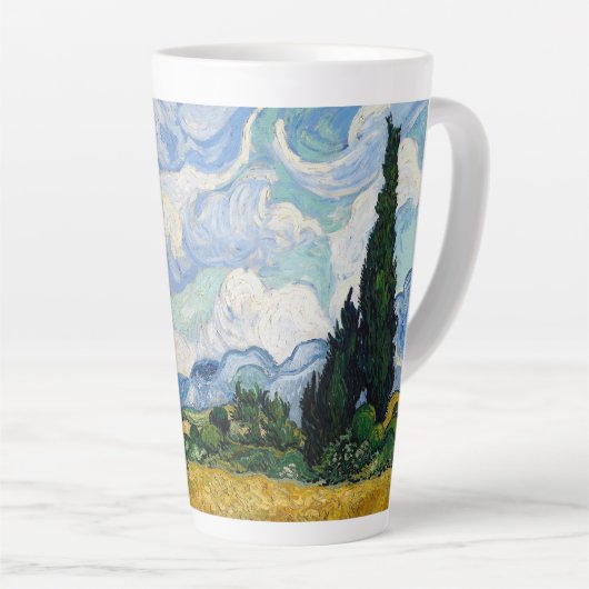 Weizenfeld mit Cypresses-Vincent Van Gogh Milchtasse (Rechte Ecke)