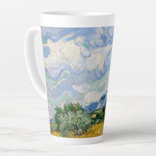 Weizenfeld mit Cypresses-Vincent Van Gogh Milchtasse (Linke Ecke)