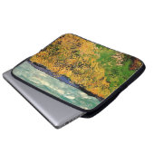 Weizenfeld mit Kornblumen von Van Gogh. Laptopschutzhülle (Vorne Knopf)