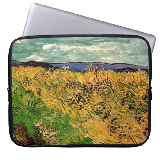 Weizenfeld mit Kornblumen von Van Gogh. Laptopschutzhülle (Vorderseite)