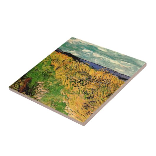 Weizenfeld mit Kornblumen von Vincent van Gogh Fliese (Seite)