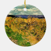 Weizenfeld mit Kornblumen von Vincent van Gogh Keramik Ornament (Hinten)