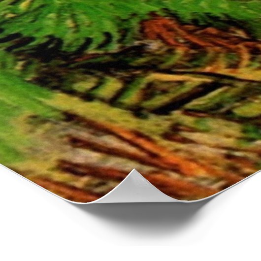 Weizenfeld mit Kornblumen von Vincent van Gogh Poster (Ecke)