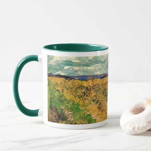 Weizenfeld mit Kornblumen von Vincent van Gogh Tasse (Mit Donut)