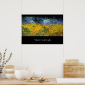 Weizenfeld mit Krähen von van Gogh Poster Print (Küche)