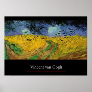 Weizenfeld mit Krähen von van Gogh Poster Print