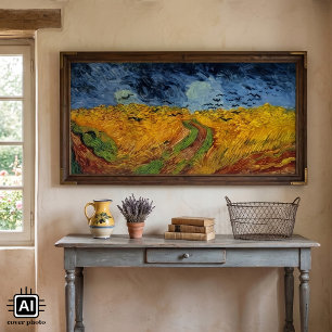 Weizenfeld mit Krähen von Vincent van Gogh Poster